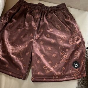 Basketball Men's Paisley Shorts - Brown